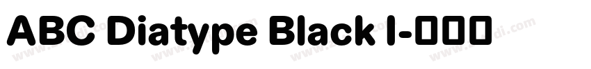 ABC Diatype Black I字体转换